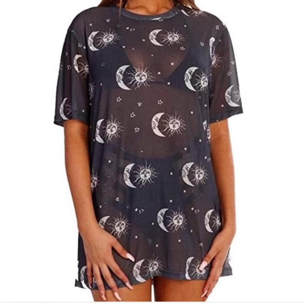 IHeartRaves Written In The Stars Mesh Oversized Tee